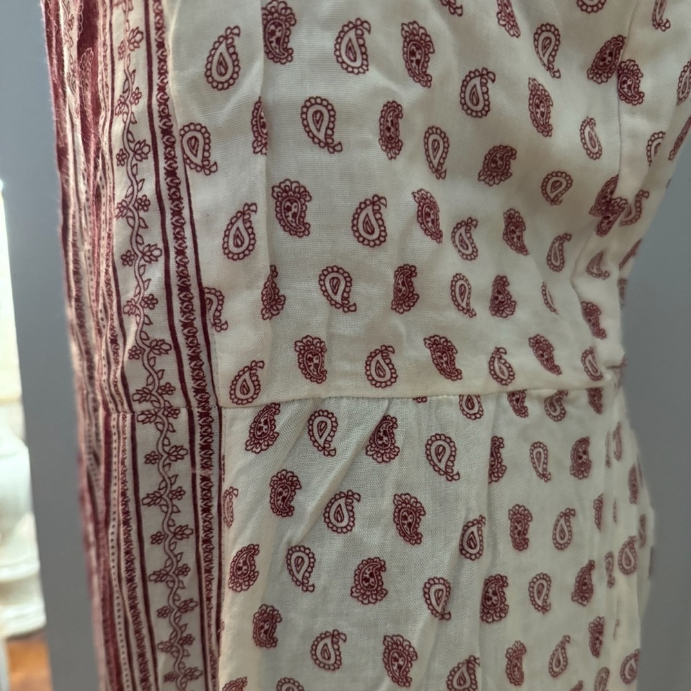 Exist Boho Patchwork Open Back Double Tie Side Sl… - image 5